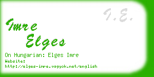 imre elges business card